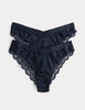 2pk Cleo Sequin Lace Miami Knickers
