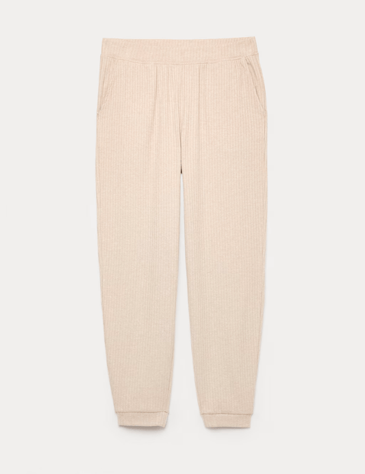 Ribbed Cuffed Hem Pyjama Bottoms