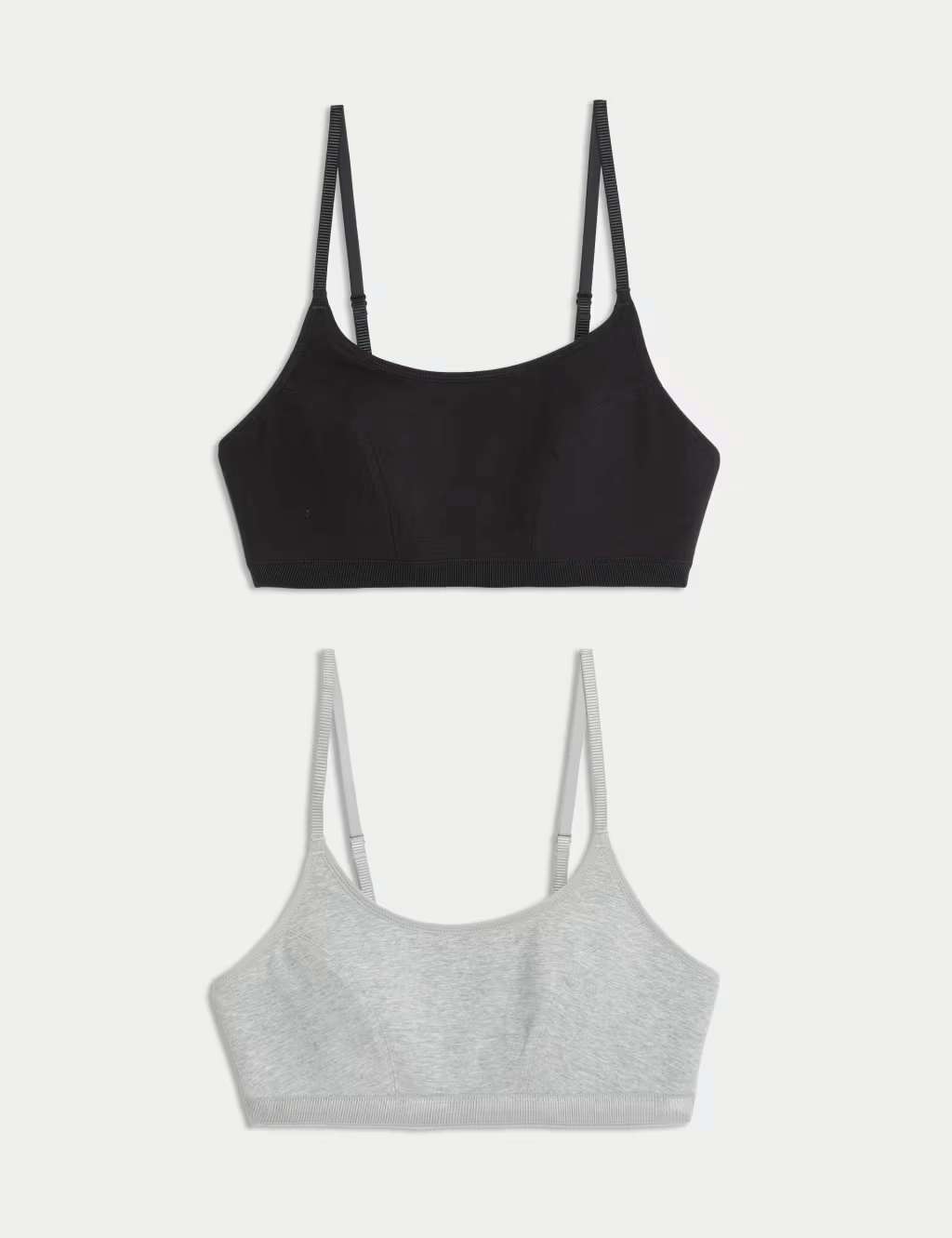 2pk Cotton First Bra Crop Tops