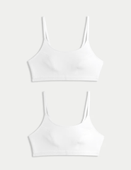 2pk Cotton First Bra Crop Tops