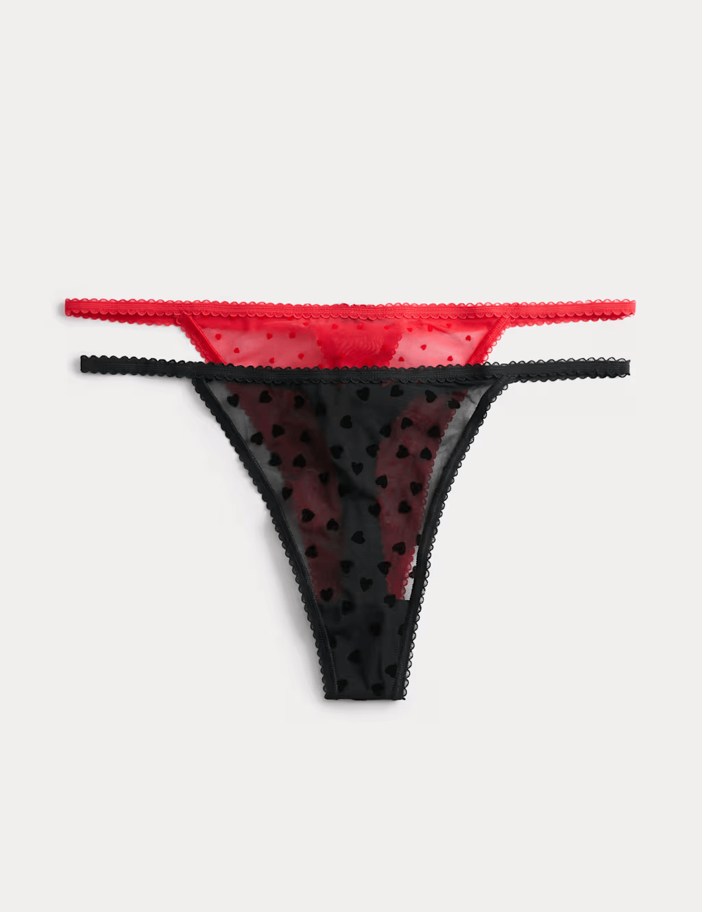 2pk Heart Flock Tanga Thongs