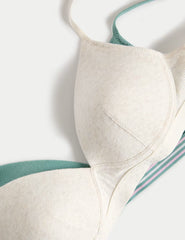 2pk Non Wired Cotton Rich Ribbed First Bras AA-D