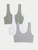 3pk Seamless Non Wired Crop Tops