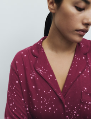 Cotton Modal Printed Revere Pyjama Set