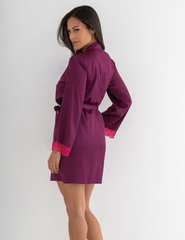 Dusk Lace Trim Dressing Gown
