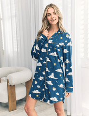 Jersey Bunny Print Nightshirt