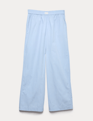 Pure Cotton Striped Wide Leg Pyjama Bottoms