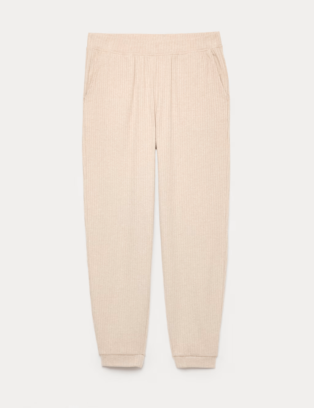 Ribbed Cuffed Hem Pyjama Bottoms